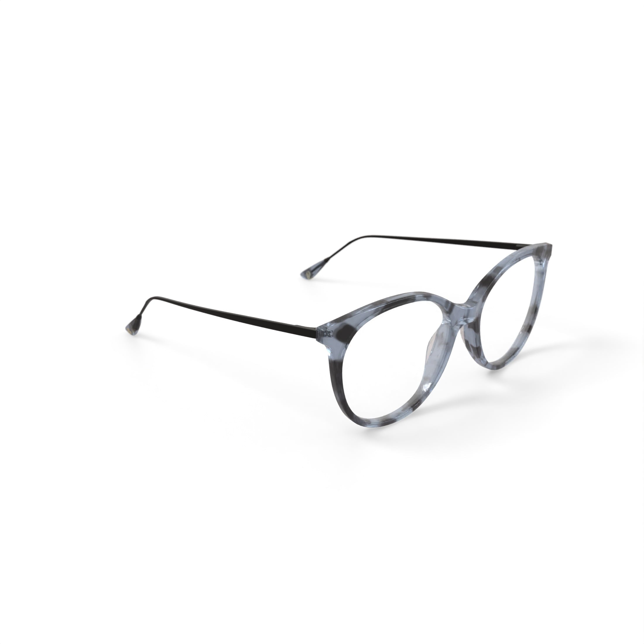 Women's Billie Round Prescription Eyeglasses with Case, Teal Tortoise