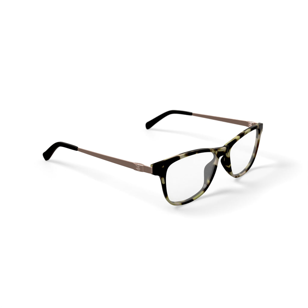 Women's Opal Square Prescription Eyeglasses with Case, Brown Tortoise