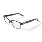 Women's WLO353 Browline Browline Prescription Eyeglasses with Case, Brown