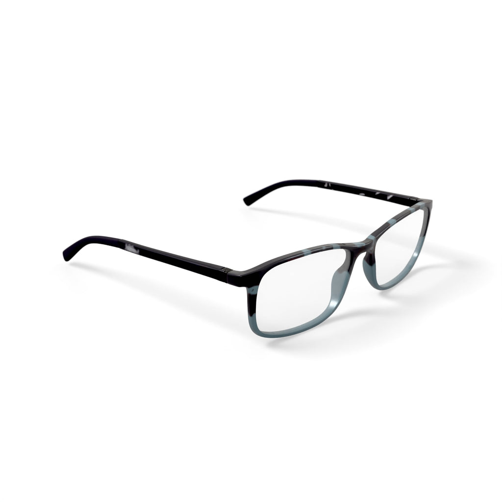 Men's Arwen Rectangular Prescription Eyeglasses with Case, Green Tortoise Gradient