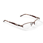 Women's S3208 Rectangular Prescription Eyeglasses with Case, Brown