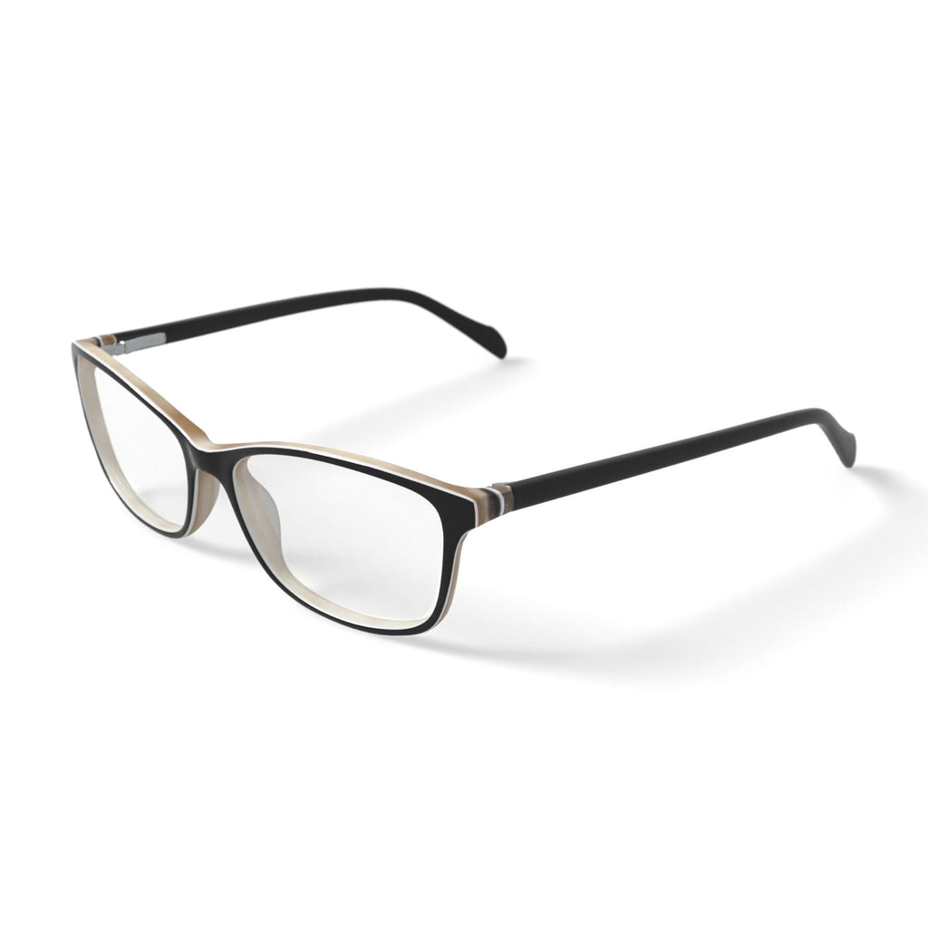 Women's Lily Rectangular Prescription Eyeglasses with Case, Brown