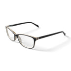 Women's Lily Rectangular Prescription Eyeglasses with Case, Brown
