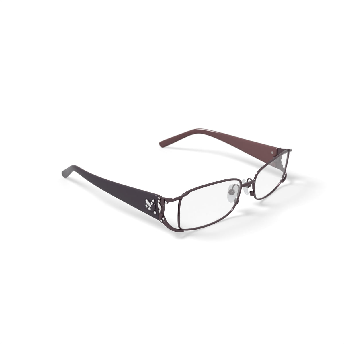 Women's WLO317 Rectangular Rectangular Prescription Eyeglasses with Case, Pink