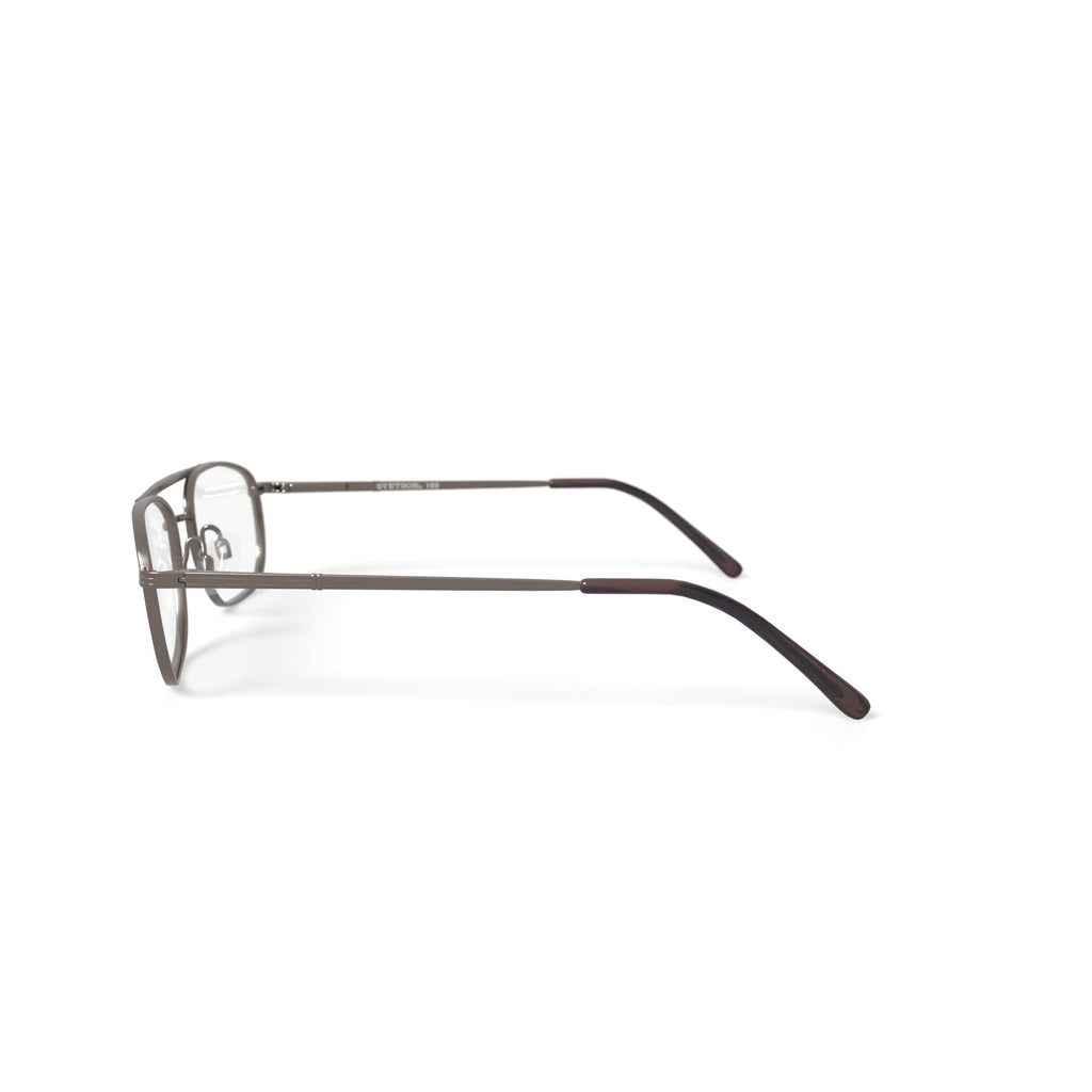 Men's ST169 Rectangular Prescription Eyeglasses with Case, Gunmetal