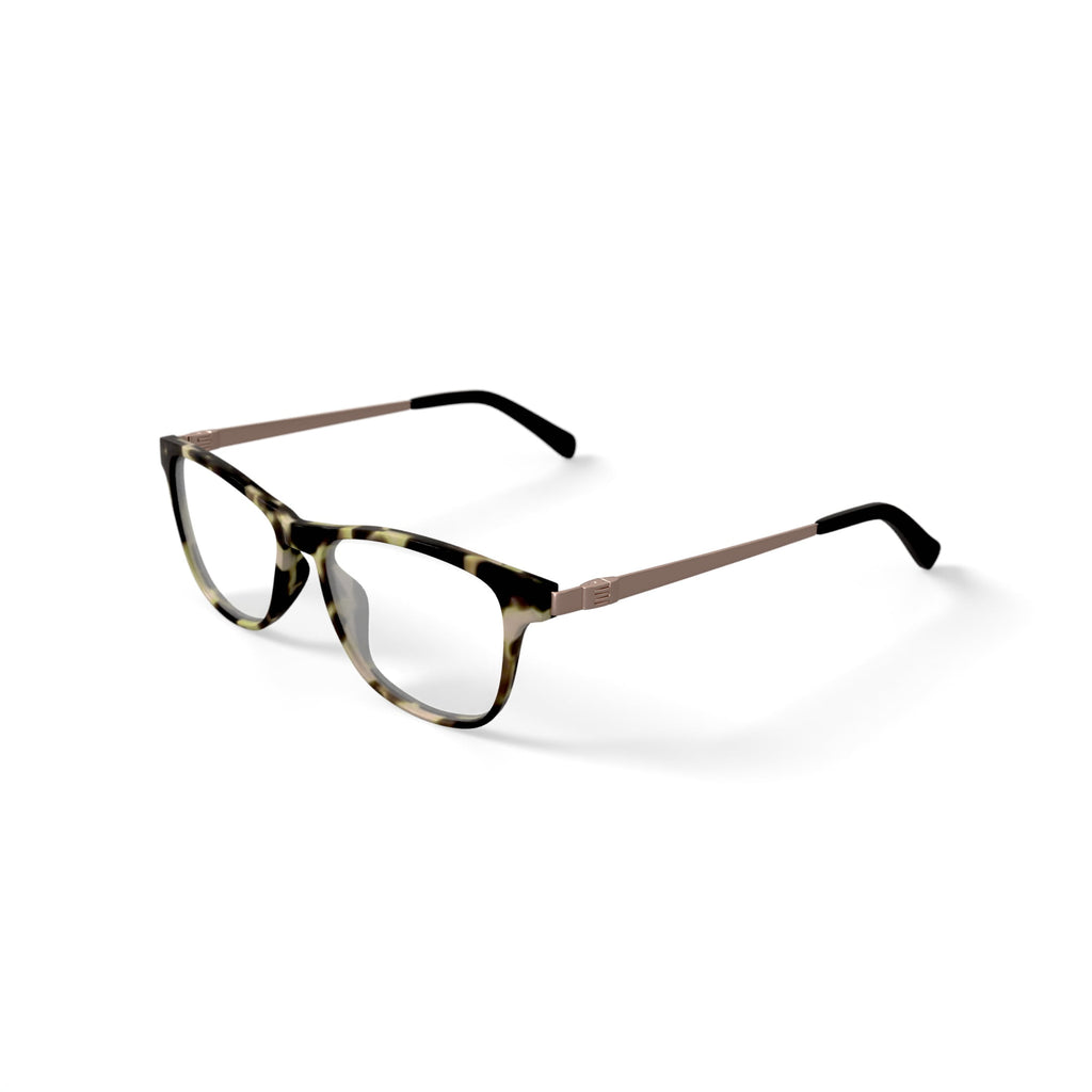 Women's Opal Square Prescription Eyeglasses with Case, Brown Tortoise