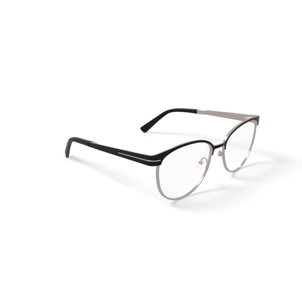Women's OSL736 Prescription Eyeglasses with Case, Black/Gold