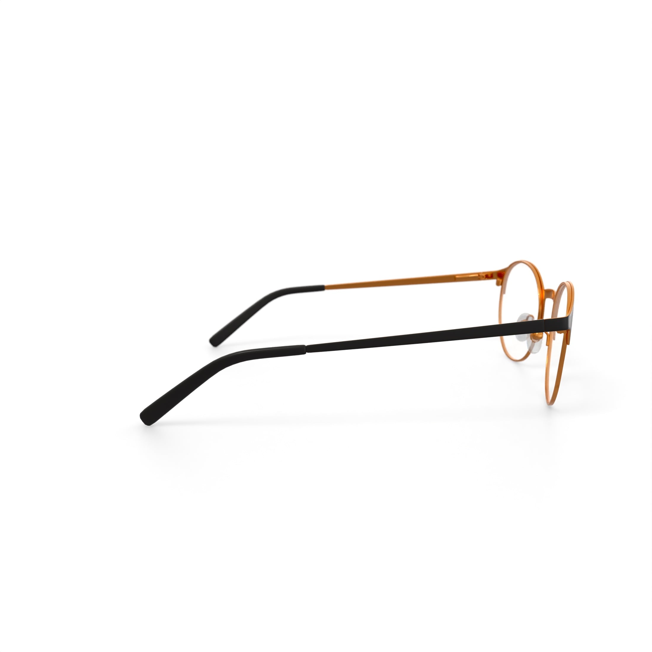 Women's BE257 Begonia Round Prescription Eyeglasses with Case, Black/Rose Gold