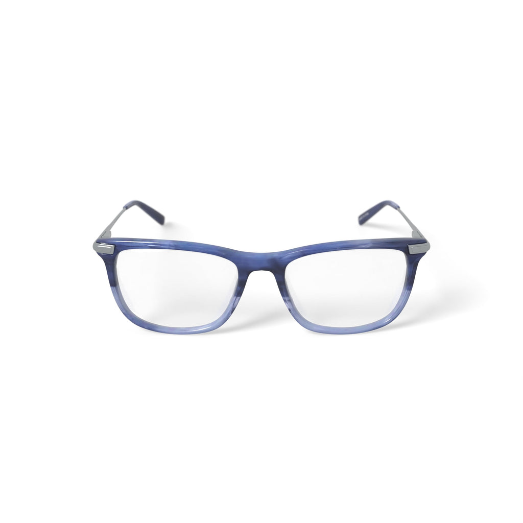 Men's MV011 Liam Square Prescription Eyeglasses with Case, Blue Gradient