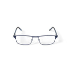 Men's BE156 Oleander Rectangular Prescription Eyeglasses with Case, Navy Blue