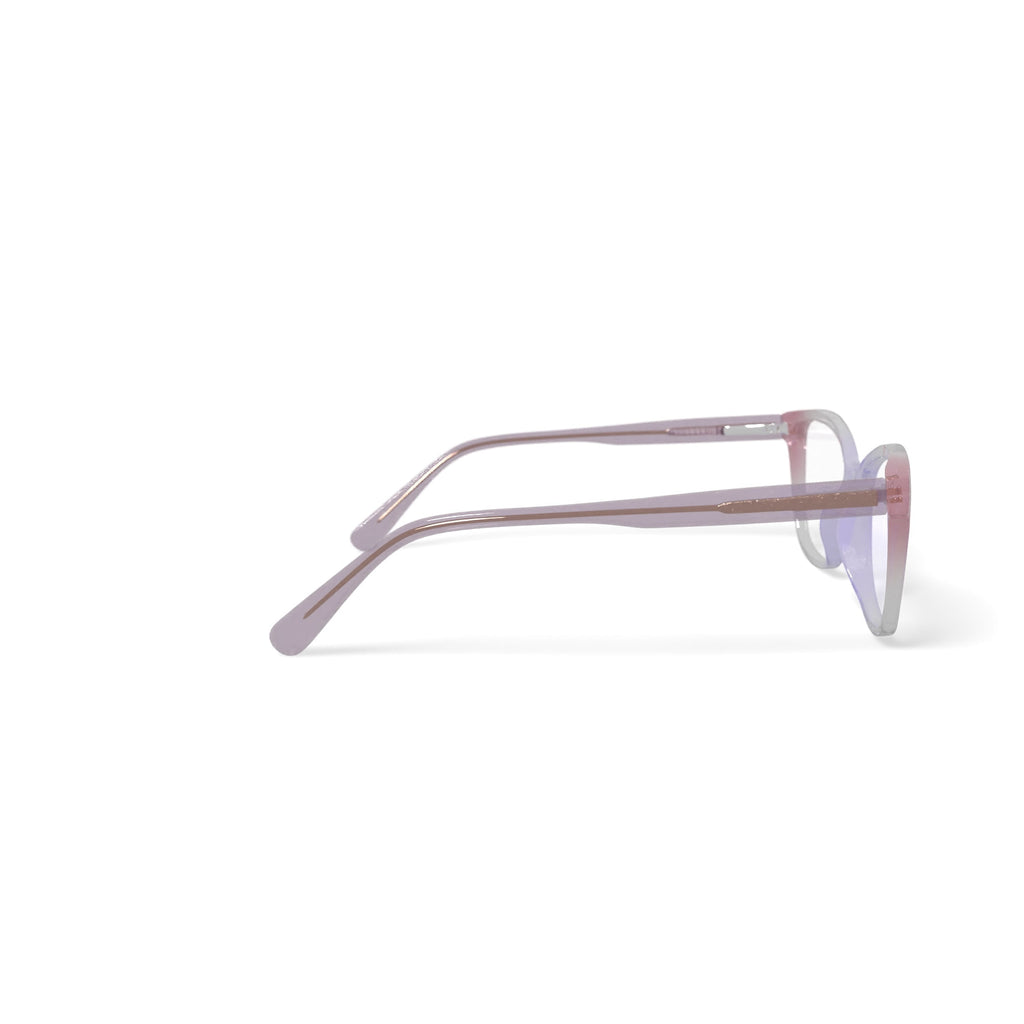 Women's MC009 Brooke Square Prescription Eyeglasses with Case, Pink Gradient