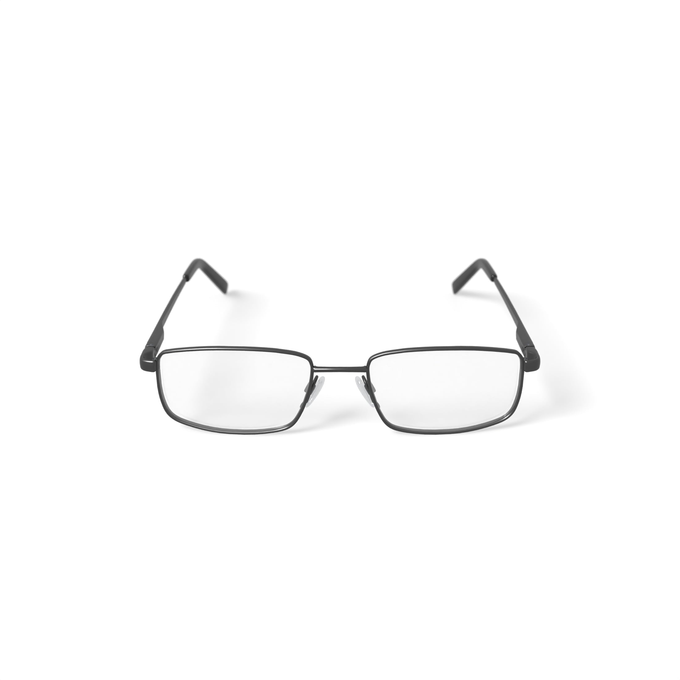 Men's Admiral Rectangular Prescription Eyeglasses with Case, Gunmetal