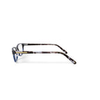 Women's HC15 Rectangular Prescription Eyeglasses with Case, Tortoise Blue Gradient