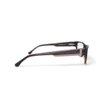 American Classics Mens Joplin Square Prescription Eyeglasses with Case, Brown