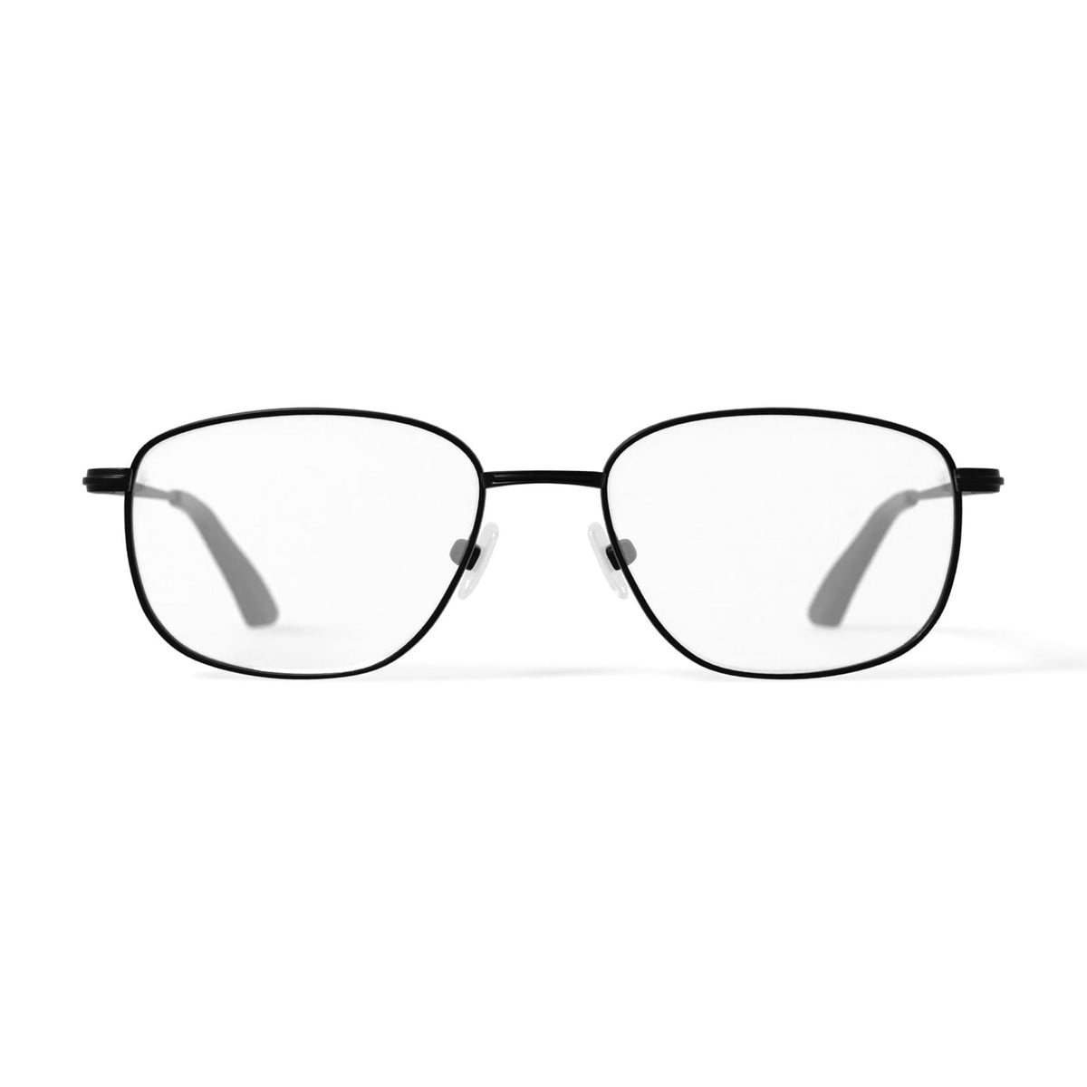 Men's Colonel Square Prescription Eyeglasses with Case, Gunmetal
