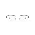 Unisex Recruit Rectangular Prescription Eyeglasses with Case, Gunmetal Black