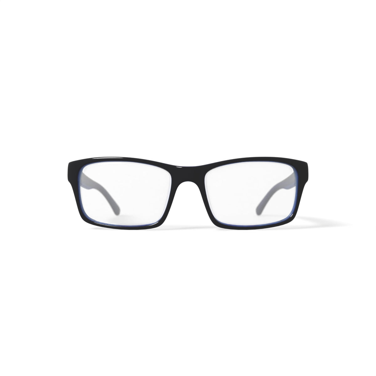 American Classics Men's Carter Square Prescription Eyeglasses with Case, Black/Blue