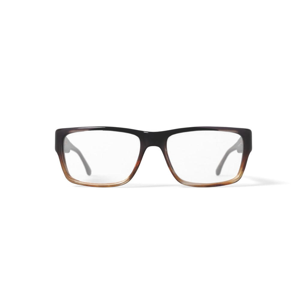 American Classics Mens Joplin Square Prescription Eyeglasses with Case, Brown