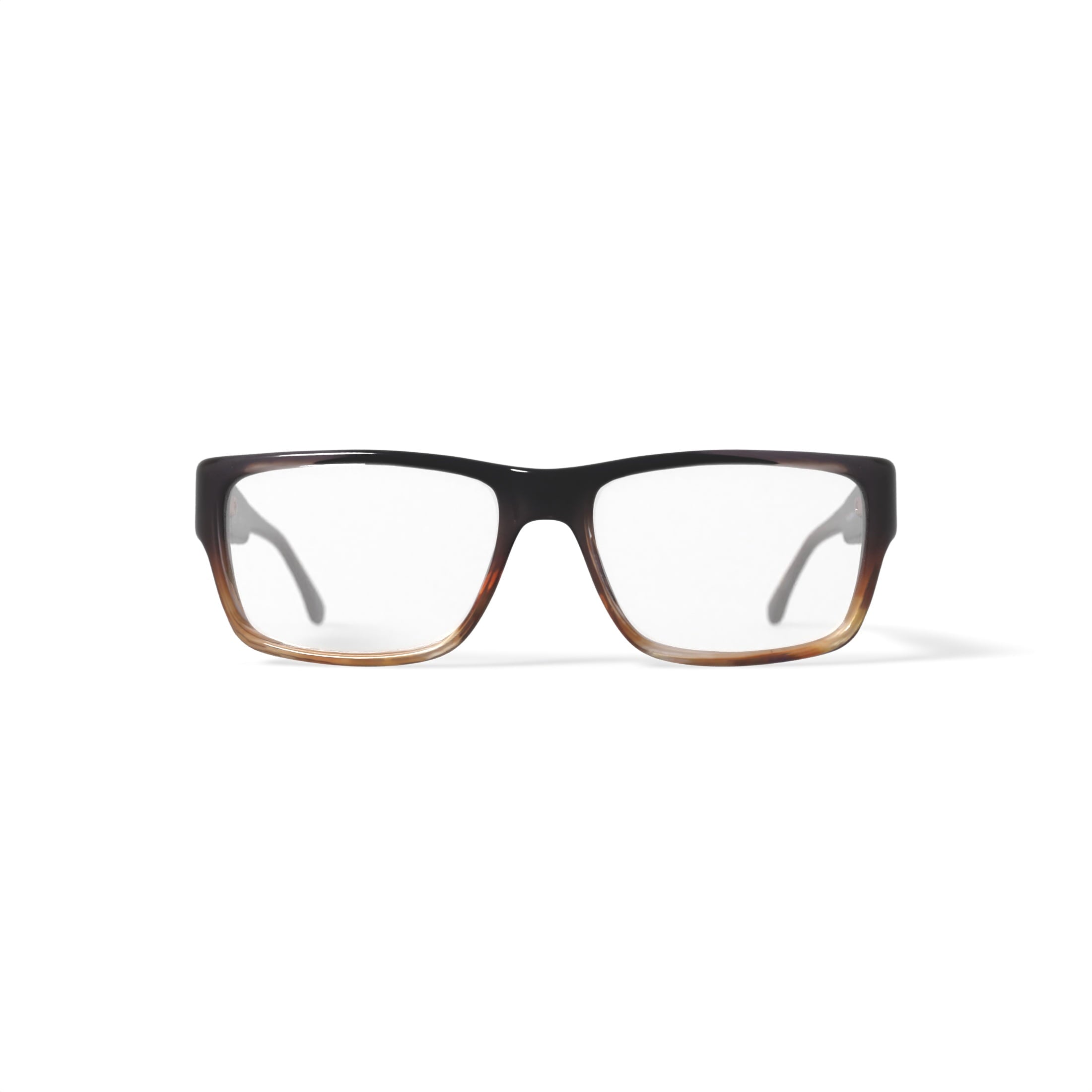 American Classics Mens Joplin Square Prescription Eyeglasses with Case, Brown
