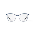 Women's Chloe Square Prescription Eyeglasses with Case, Blue/Silver