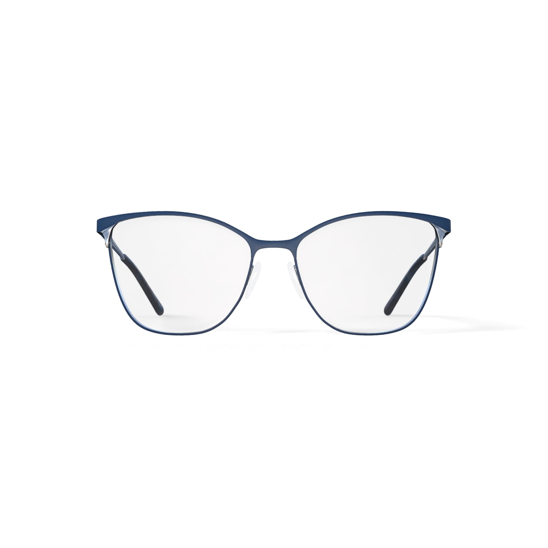 Women's Chloe Square Prescription Eyeglasses with Case, Blue/Silver