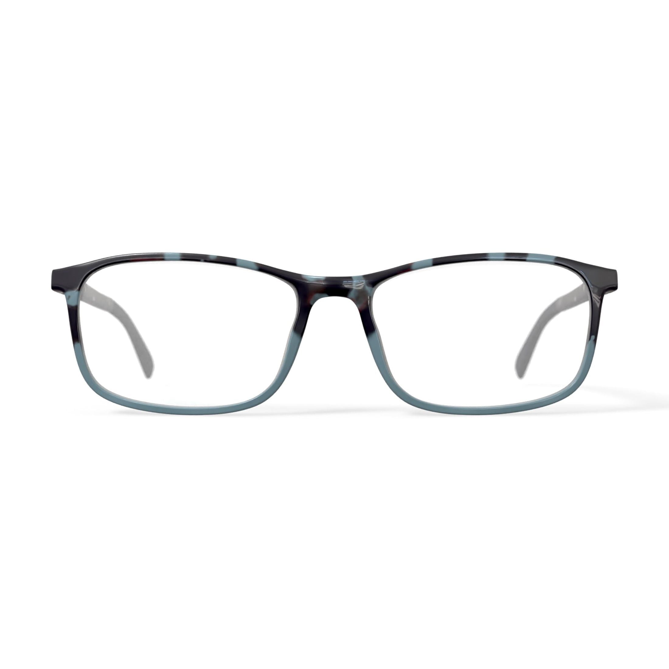 Men's Arwen Rectangular Prescription Eyeglasses with Case, Green Tortoise Gradient