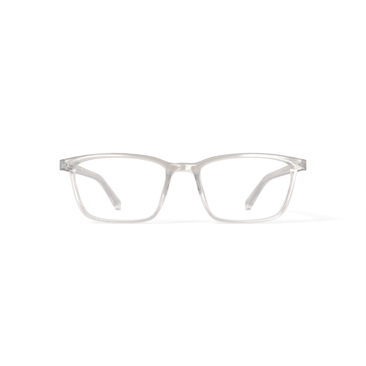 Men's BE118 Hawthorn Square Prescription Eyeglasses with Case, Crystal