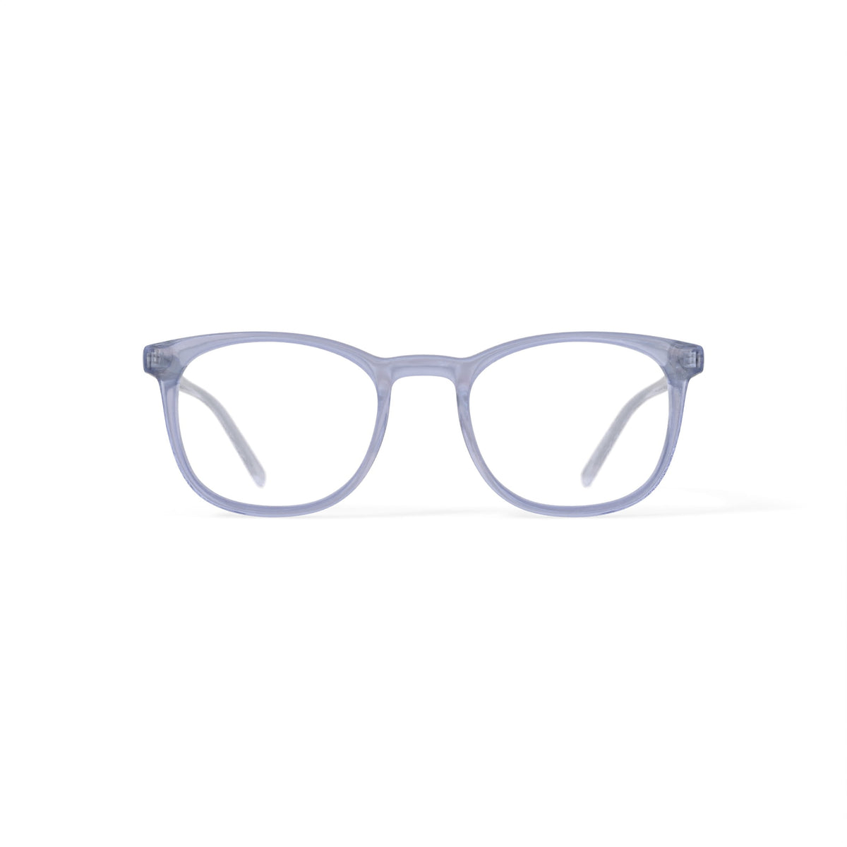 Men's BE31 Yucca Round Prescription Eyeglasses with Case, Crystal