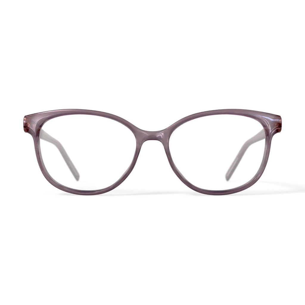 Women's BE223 Geranium Round Prescription Eyeglasses with Case, Pink Crystal