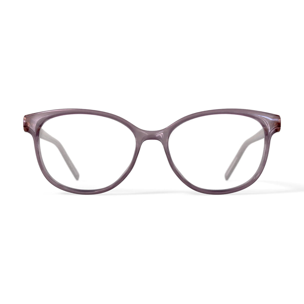 Women's BE223 Geranium Round Prescription Eyeglasses with Case, Pink Crystal
