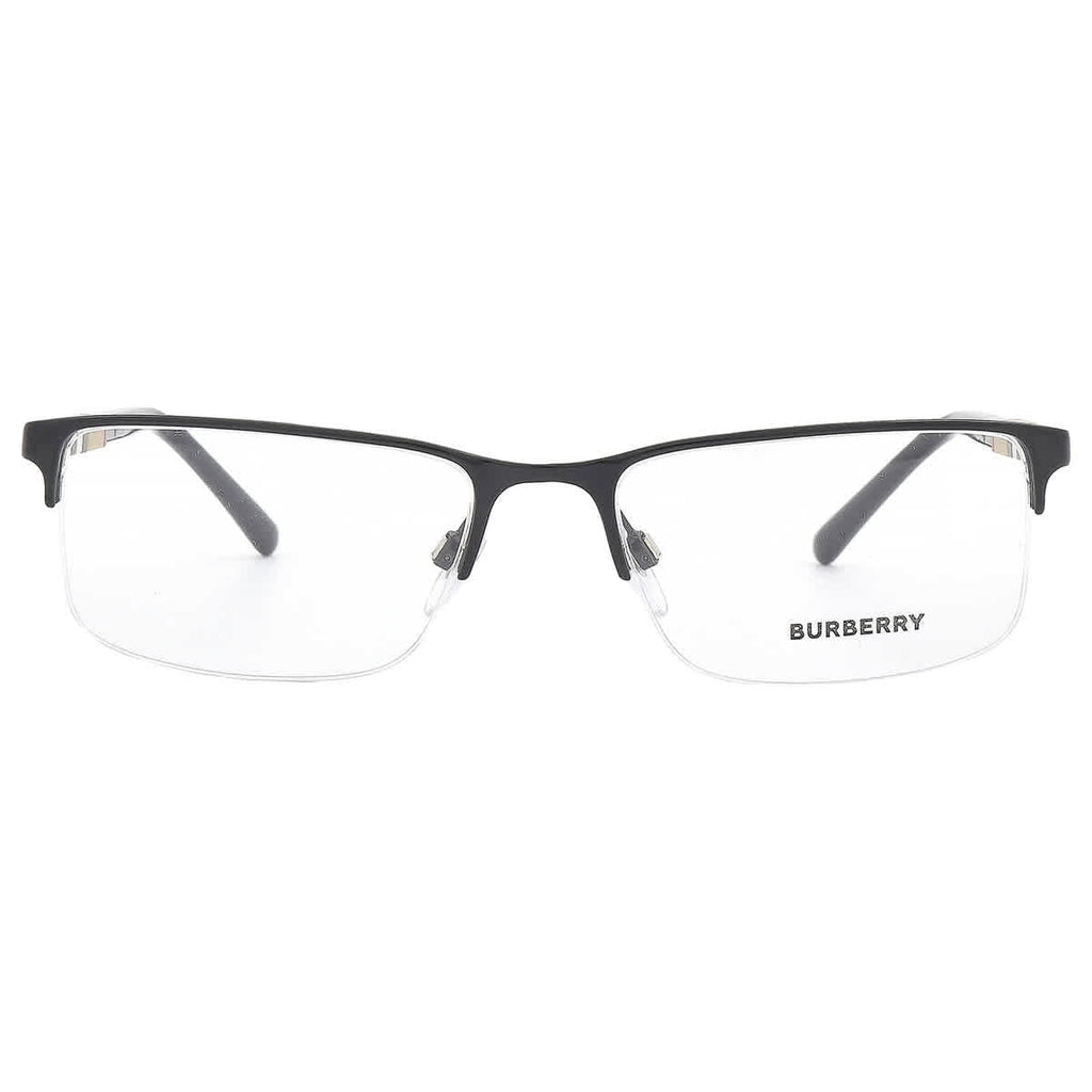 Burberry BE1282 l Unisex Semi-Rimless Eyeglasses Black Palladium 55mm Adult