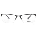 Burberry BE1282 l Unisex Semi-Rimless Eyeglasses Black Palladium 55mm Adult