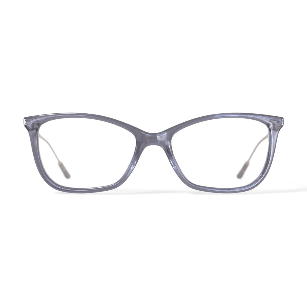 Womens Lana Square Prescription Eyeglasses with Case, Lavender Crystal