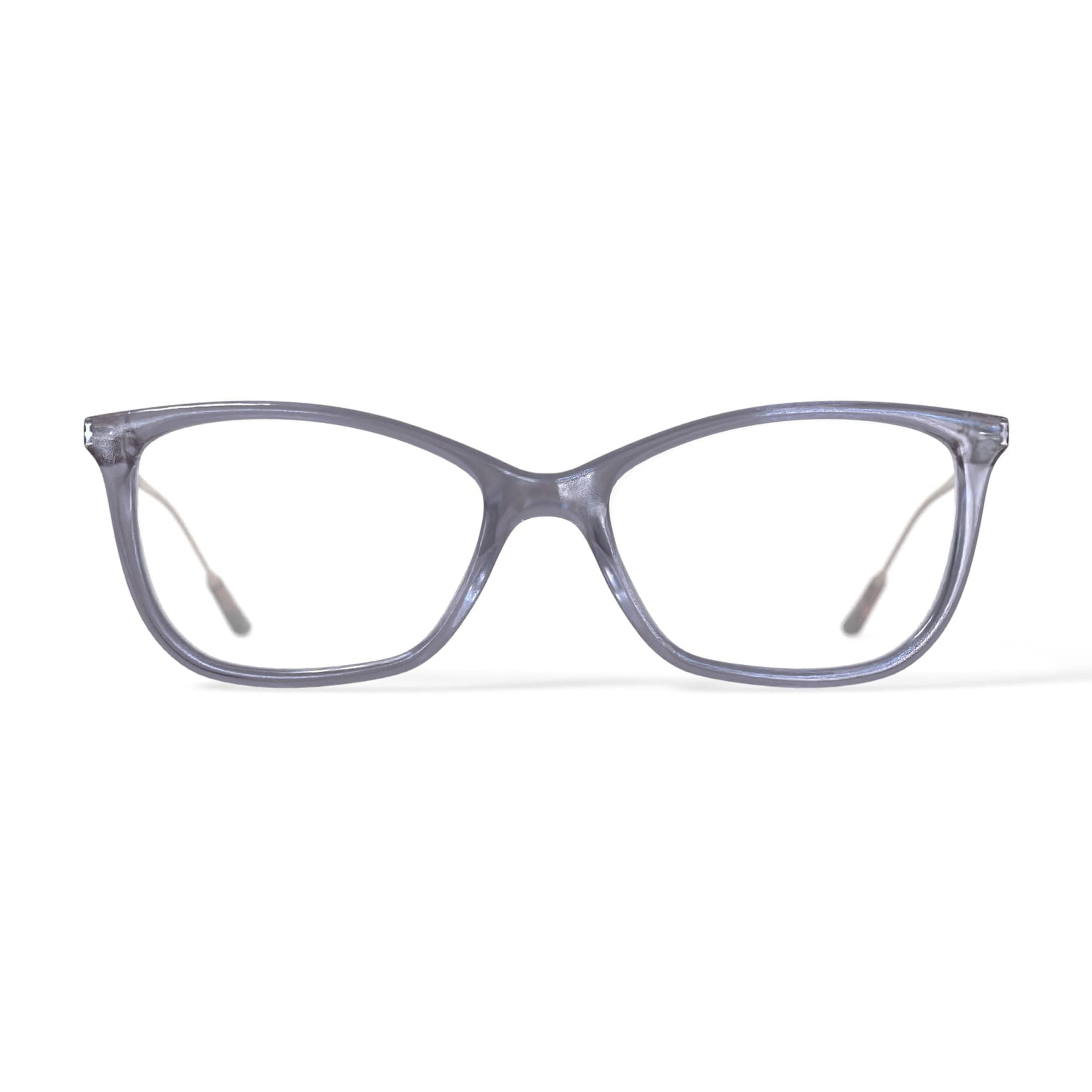 Womens Lana Square Prescription Eyeglasses with Case, Lavender Crystal