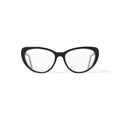 Women's Rose Cat Eye Prescription Eyeglasses with Case, Black