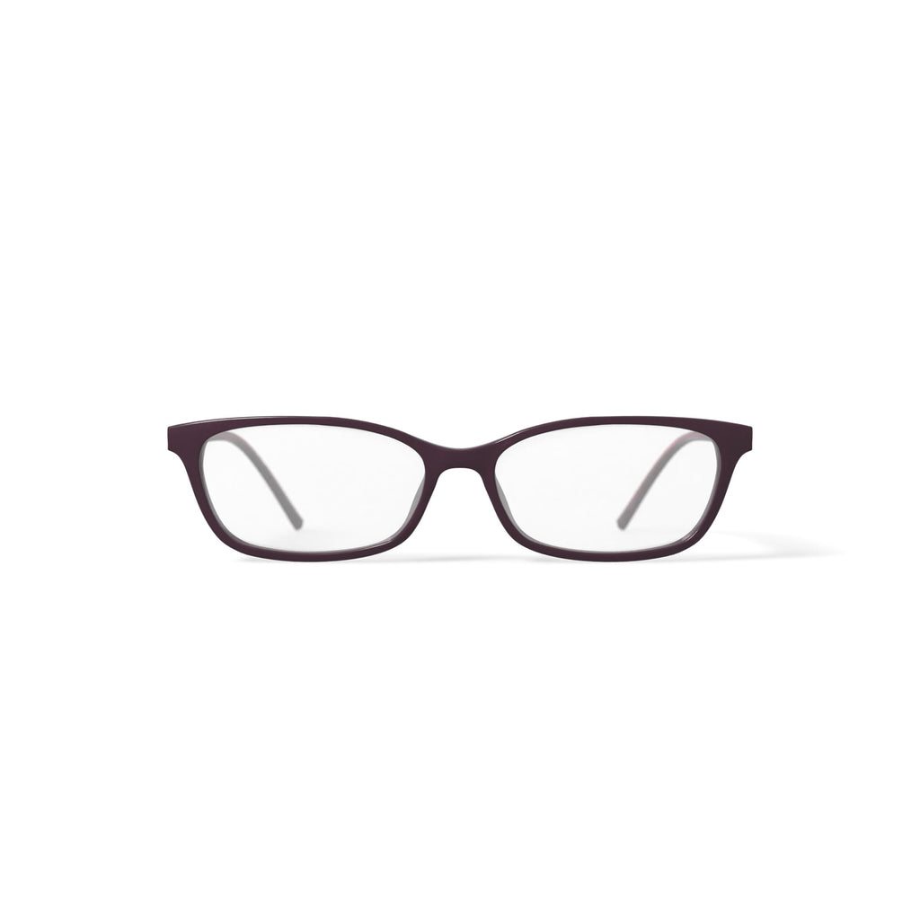 Women's DK5006 Prescription Eyeglasses with Case, Burgundy
