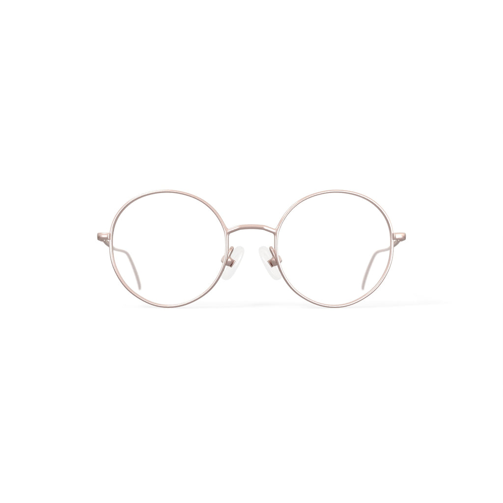 Women's DK1003 Prescription Eyeglasses with Case, Rose Gold