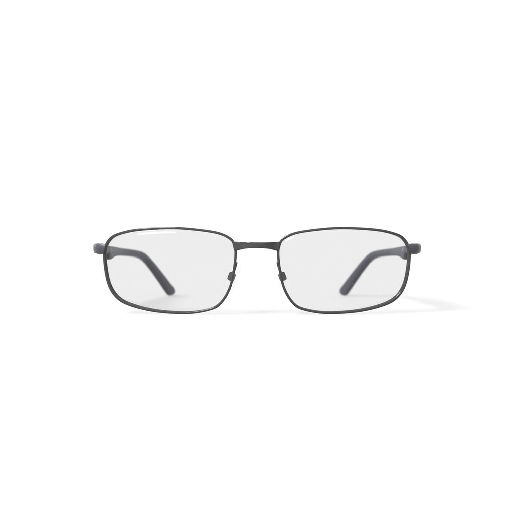 Men's EC316 Rectangular Prescription Eyeglasses with Case, Gray