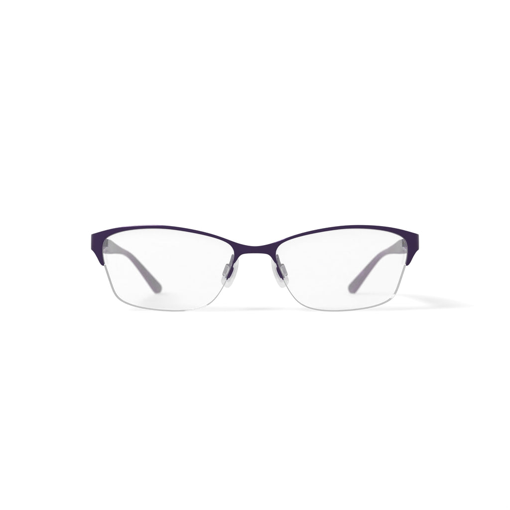 Women's EC973 Square Prescription Eyeglasses with Case, Purple