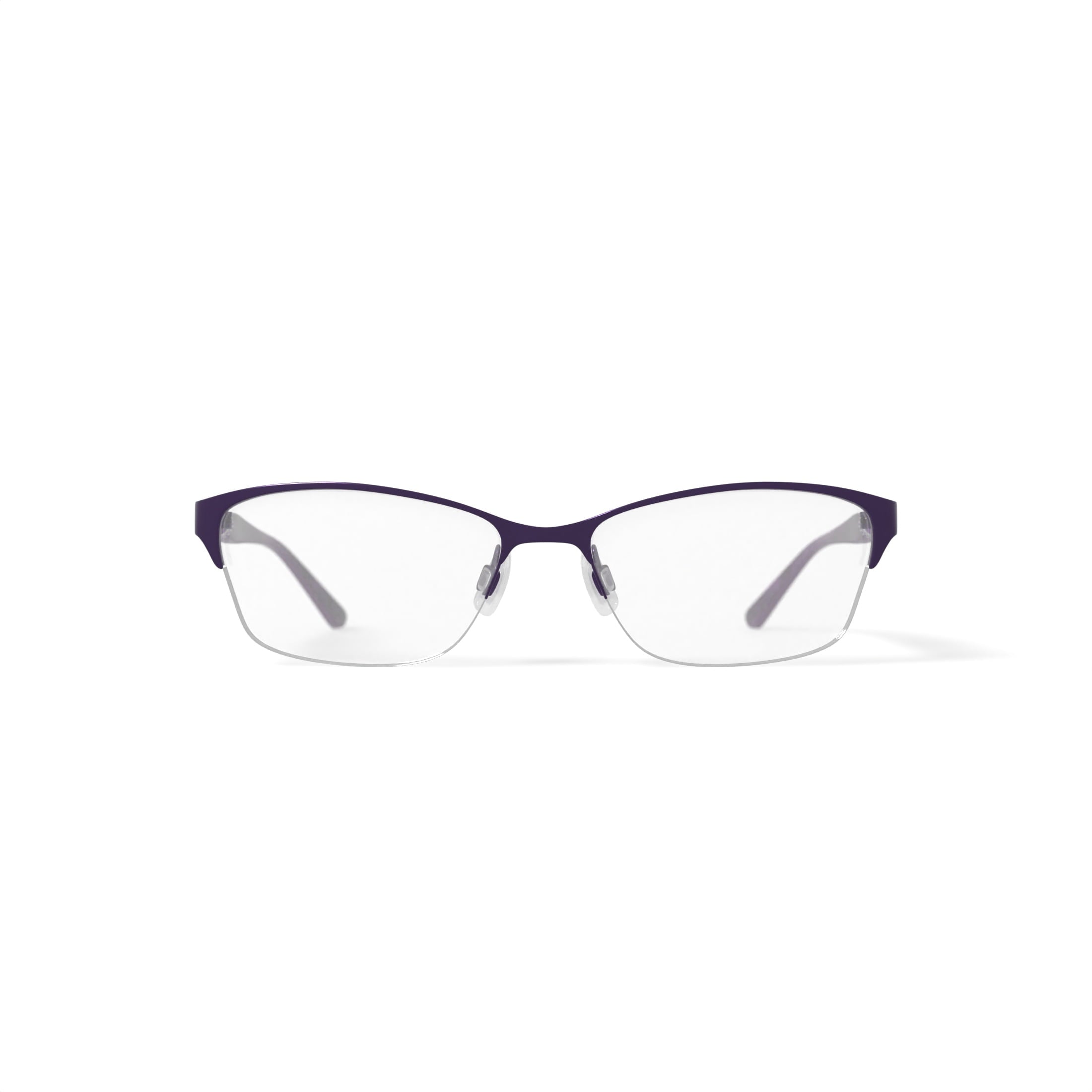 Women's EC973 Square Prescription Eyeglasses with Case, Purple