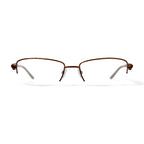 Women's S3208 Rectangular Prescription Eyeglasses with Case, Brown