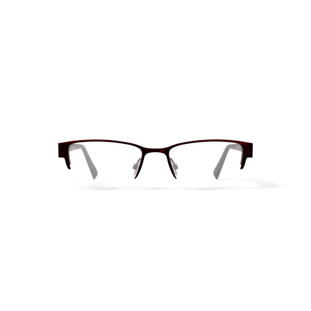 Womens EC326 Square Prescription Eyeglasses with Case, Red