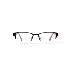 Womens EC326 Square Prescription Eyeglasses with Case, Red