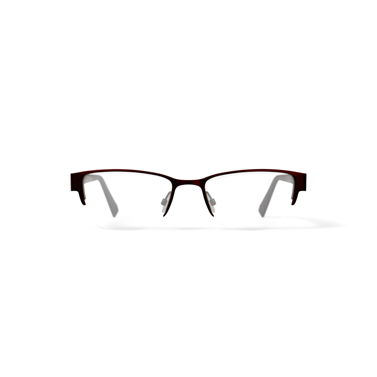 Womens EC326 Square Prescription Eyeglasses with Case, Red