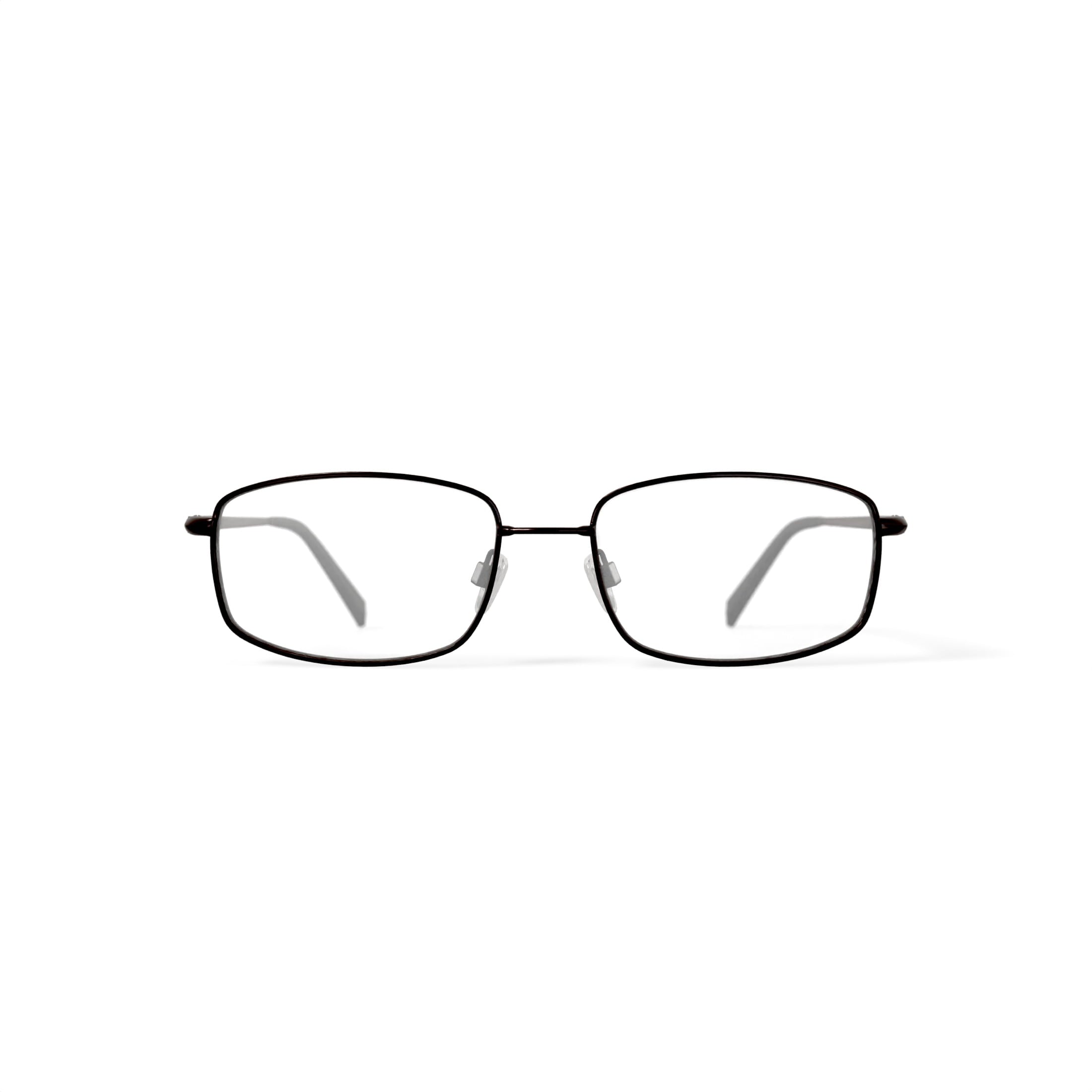 EasyTwist TurboFlex Men's ET875 Rectangular Prescription Eyeglasses with Case, Gray