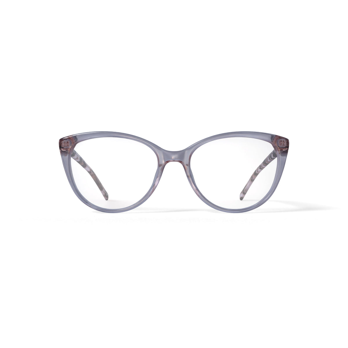 Flower Women's Rose Prescription Eyeglasses with Case, Nude Crystal