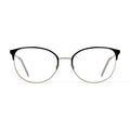 Flower Women's FLR6050 Prescription Eyeglasses with Case, Black/Gold