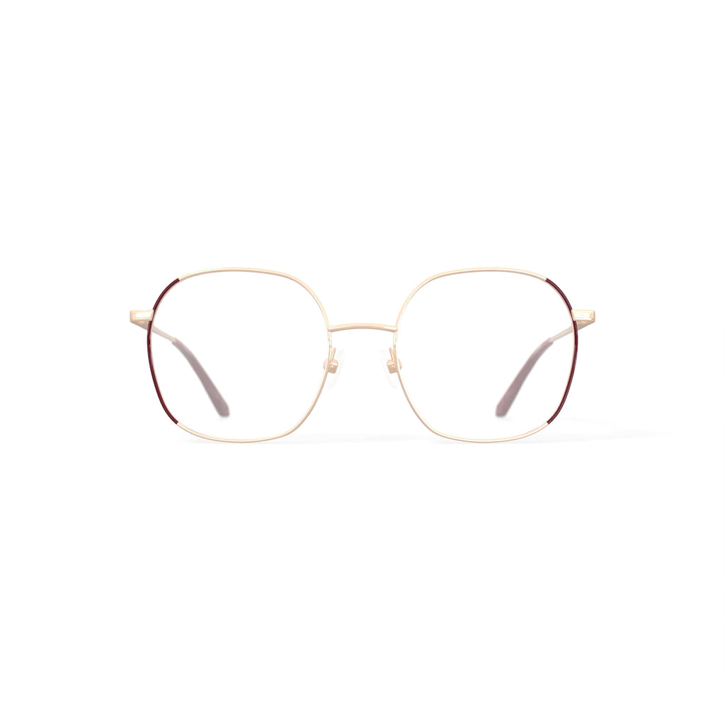 Flower Women's FLR6057 Cosmos Prescription Eyeglasses with Case, Rose Gold