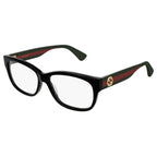 Gucci GG0278O Black Multicolor Rectangular Eyeglasses Demo Lens 55-15-145 Women
