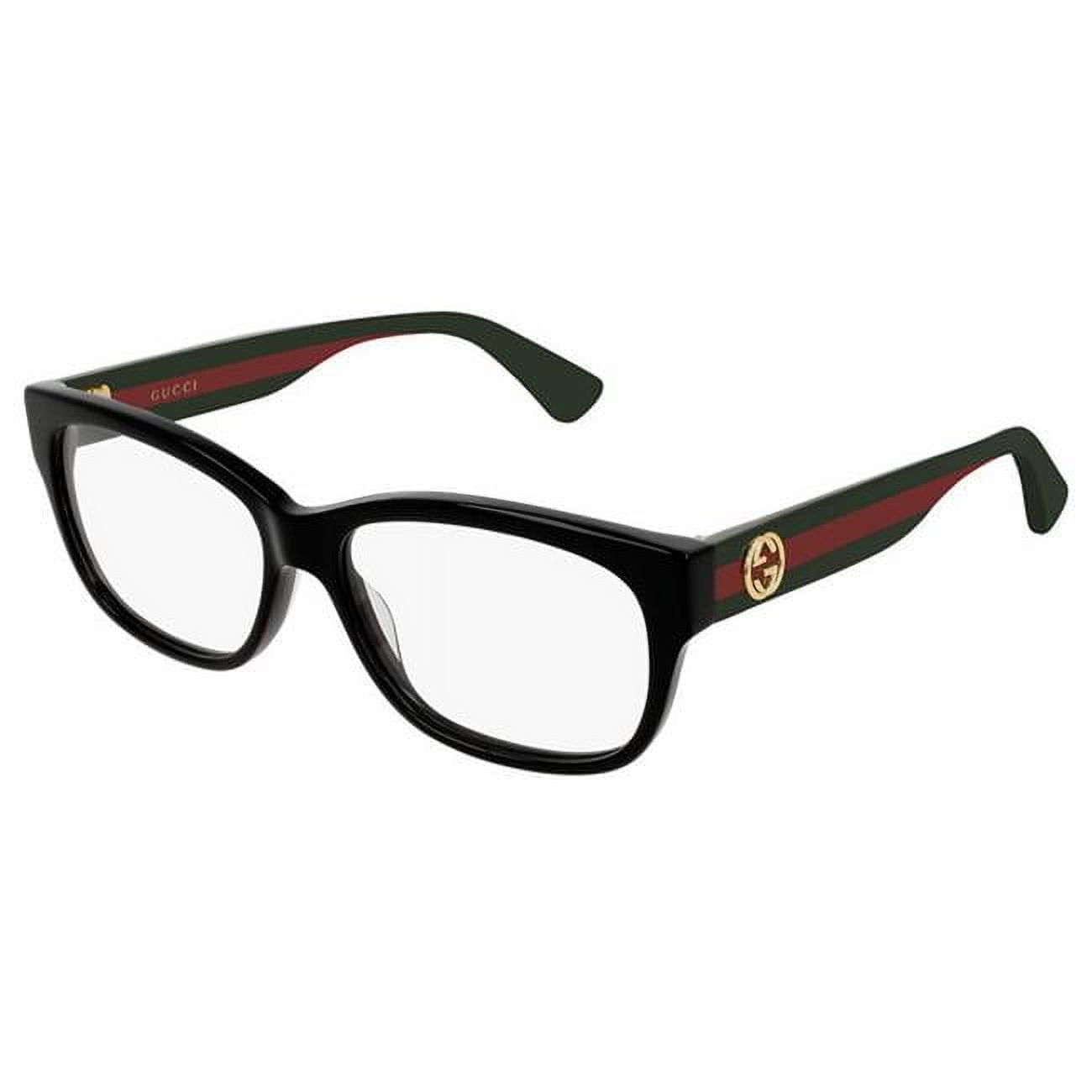 Gucci GG0278O Black Multicolor Rectangular Eyeglasses Demo Lens 55-15-145 Women